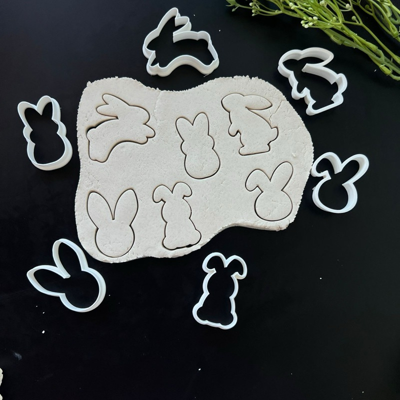 Kit 6 Mini cortadores de Biscoito/Pasta americana Páscoa Confeitaria Pasta Biscoito 5cm