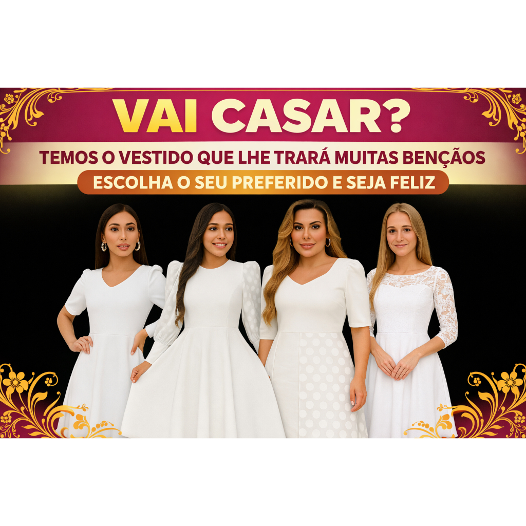 Vestido Branco Casamento Civil Godê Evasê Rodado