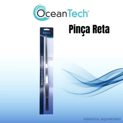Pinça Em Aço Inox RETA 27cm/ 38cm Ocean Tech Para Aquários plantados ou alimentação