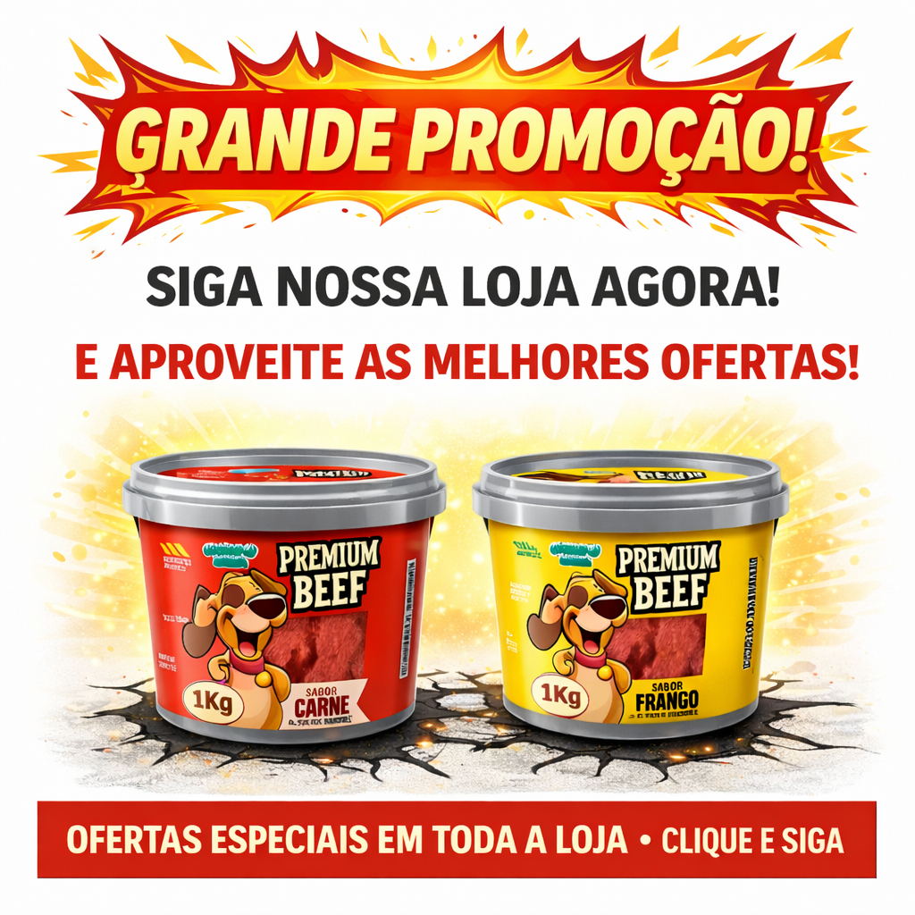 Kit 2 Petisco Premium Beef 2kg | Snack para Cachorro Super Macio | Pote Econômico Br