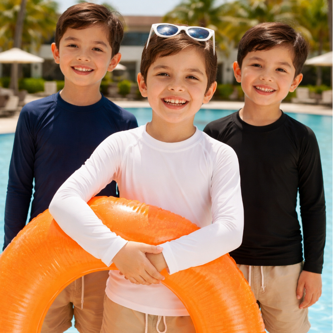 KIT 3 Camisa Térmica Infantil Proteção Solar Uv Blusa Segunda Pele Custo Beneficio