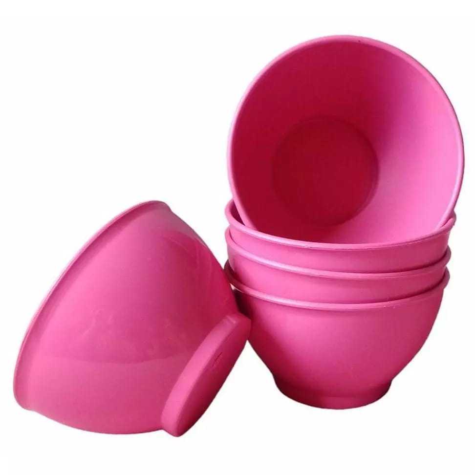Tigela Cumbuca Bowl Rosa 750ml; Kit 2,4,8,16 ou 24(Plástico). Sopa/Caldo/Petisqueira/Sobremesa.