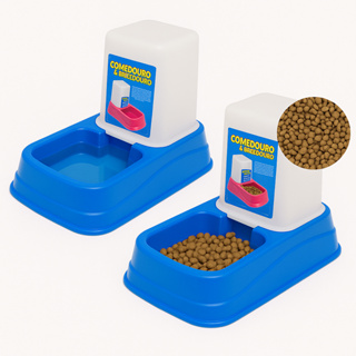 Bebedouro e Comedouro Automático Pet Dupla Função para Cães e Gatos em Oferta na Shopee