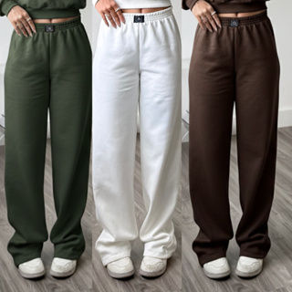 Calça Pantalona Feminina Cintura Alta no moletom confortável e estilosa Calça Wide Leg Moletom Feminina conjunto moletom em Oferta na Shopee