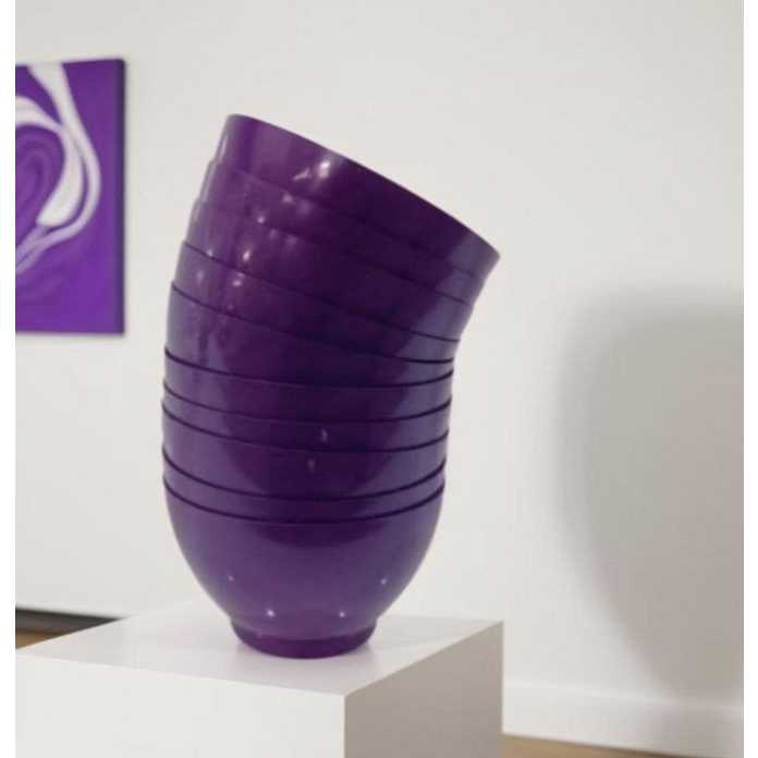 Tigela Cumbuca Bowl Roxa 750ml; Kit 2,4,8,16 ou 24(Plástico). Sopa/Caldo/Petisqueira/Sobremesa.