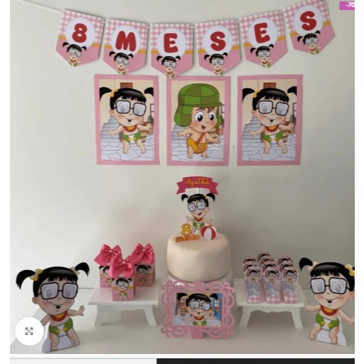 Kit Festa  chiquinha baby só um bolinho personalizado/mesversário aniversário/ Lembrancinha
