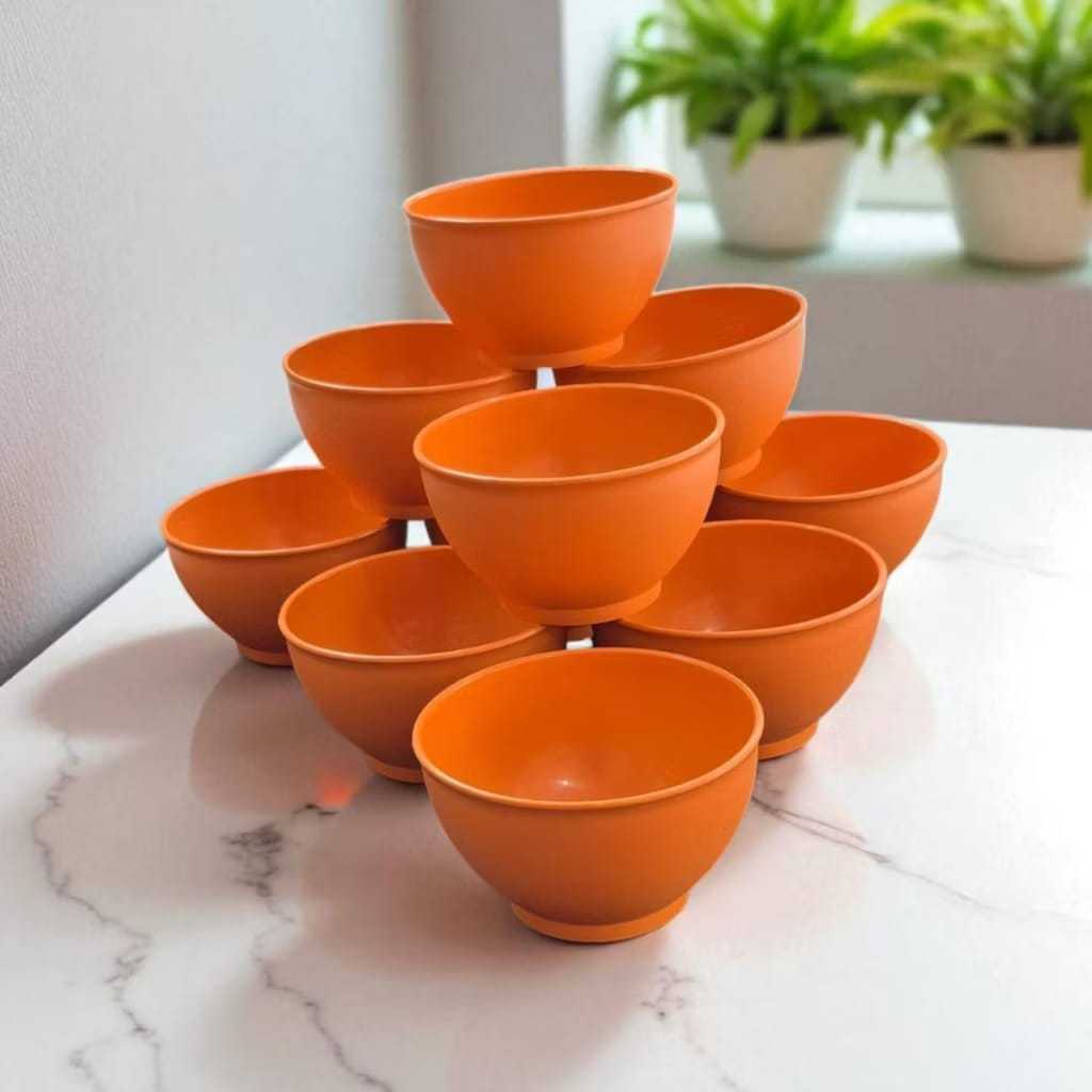 Tigela Cumbuca Bowl Laranja 750ml; Kit 2,4,8,16 ou 24(Plástico). Sopa/Caldo/Petisqueira/Sobremesa.