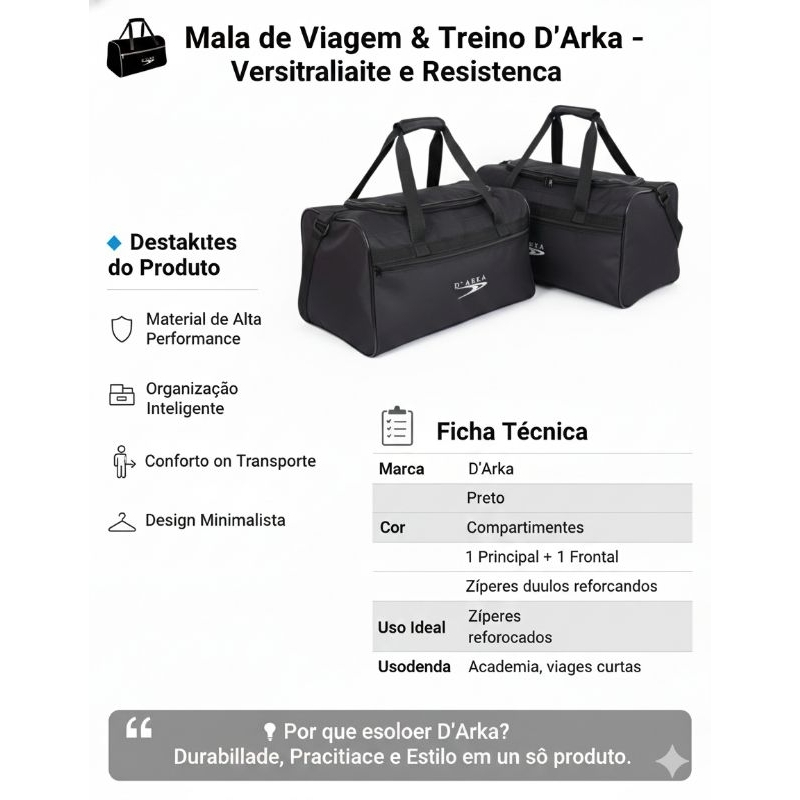 kit 2 Bolsa Mala sacola de Mão Extra Grande Jumbo e Média  Resistente