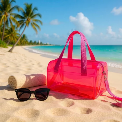 Bolsa Transparente para Natação/Piscina/Balé/Escola/Academia/Trabalho