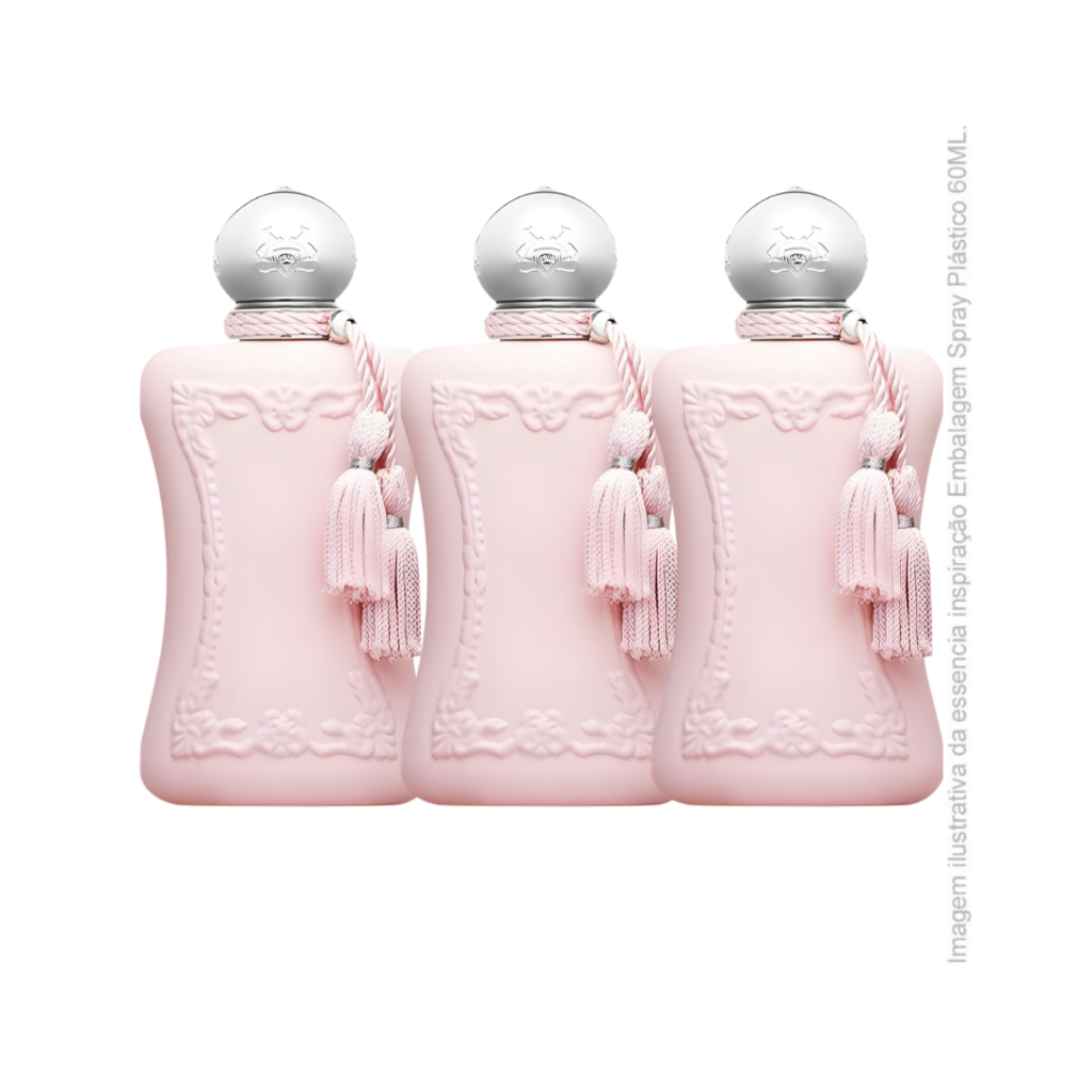 Kit 3 Perfumes Femininos Delina 60ml – Aroma Marcante