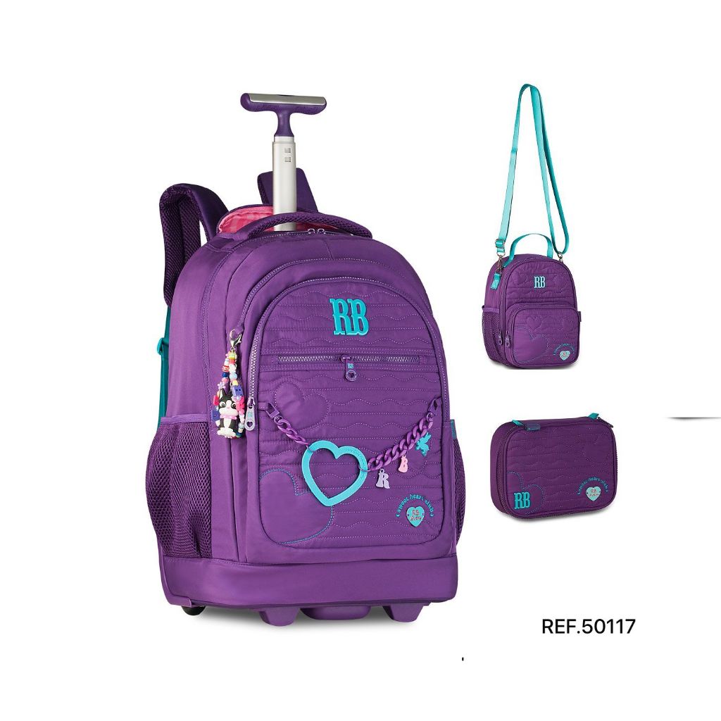KIT ESCOLAR RB 50117 REBECCA BONBON LANCHEIRA ESTOJO MOCHILA ESCOLA