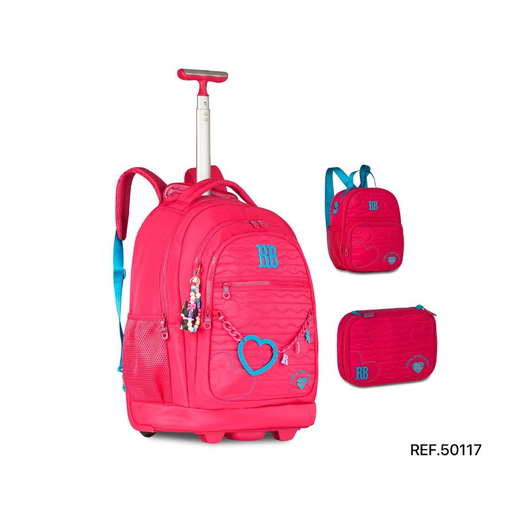 KIT MOCHILA ESCOLAR RB 50117 REBECCA BONBON LANCHEIRA ESTOJO MOCHILA ESCOLA