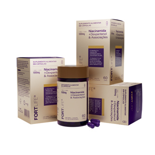 Kit 3 Niacinamida 1000mg 60 Cápsulas FORTLIFE em Oferta na Shopee