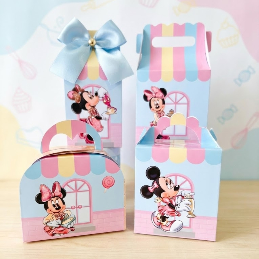 Caixinha Mimo Minnie Personalizada | Nome e Idade | Comemoração Infantil Aniversário Menina | Decoração Mesa