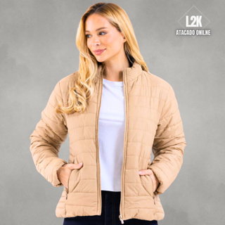 Jaqueta Bobojaco Puffer Feminina Apeluciada Por Dentro Com Forro Interno Preta Branca Marrom Bege em Oferta na Shopee
