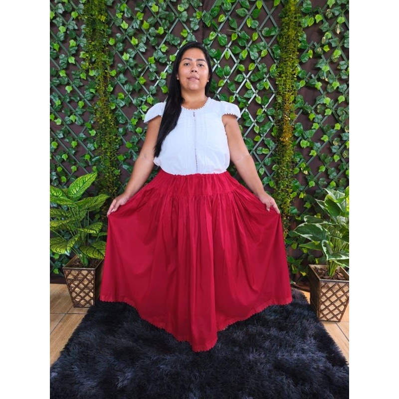 saia vermelha umbanda candomblé microfibra em Oferta na Shopee