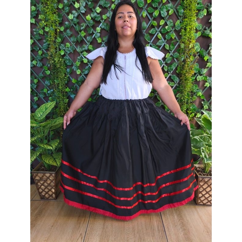 saia pombagira preta e vermelha saia de pomba gira umbanda candomblé