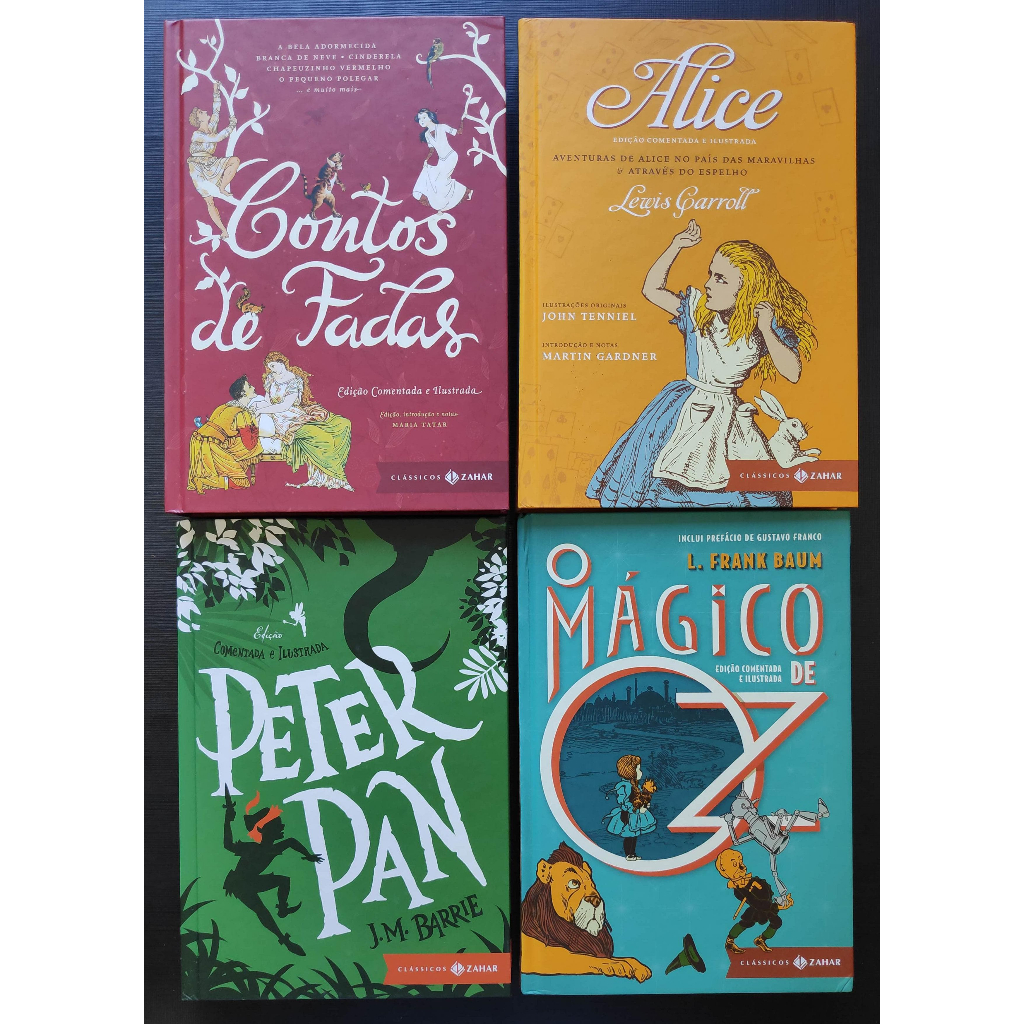 Clássicos Zahar Infantis - Contos de Fadas + Alice no País das Maravilhas + Peter Pan + O Mágico de Oz