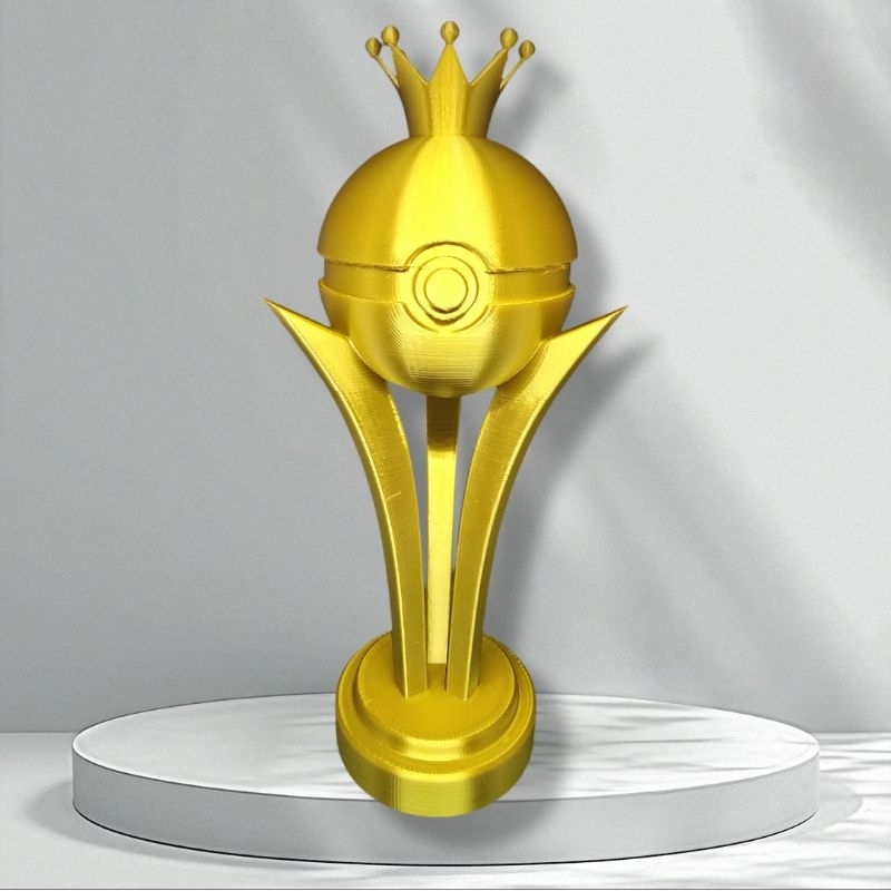 Troféu Pokémon Master - Edição Especial Gold (Impressão 3D Premium)