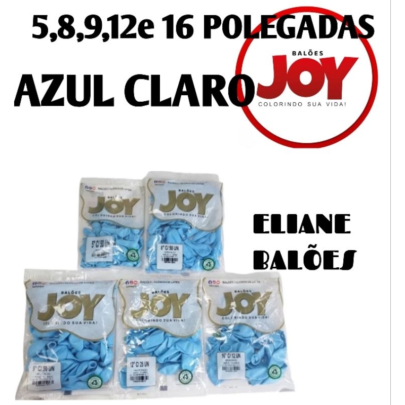 Balão Balões Bexiga de aniversárioJOY azul claro – Escolha o Tamanho (5” "8 9” 12”16”)  profissional