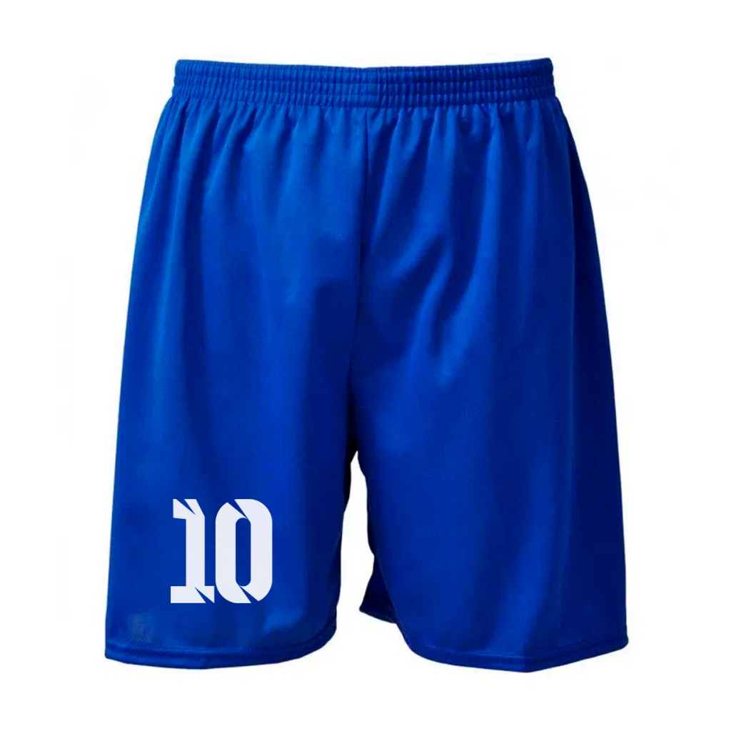 Bermuda Calção Shorts Futebol Numerado (escolha o número) Infantil ao Plus Size - Academia Treino e Atividades Esportiva