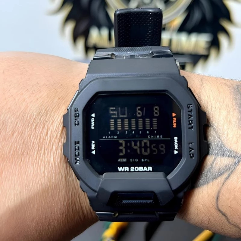 Relógio Masculino Funcional Digital Esportivo Data Hora Pulseira de Silicone Resistente