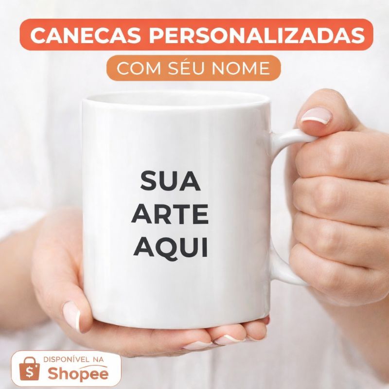 Caneca com sua imagem ou logo 325ml – SUA ARTE AQUI | Presente Criativo