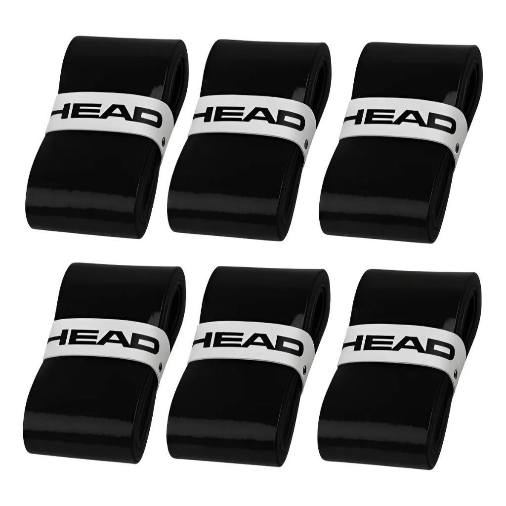 Kit 10 Unit Overgrip Head Raquete Tenis Beach Tennis Padel pickleball Cor Preto Grip Liso sem furação Envio Imediato