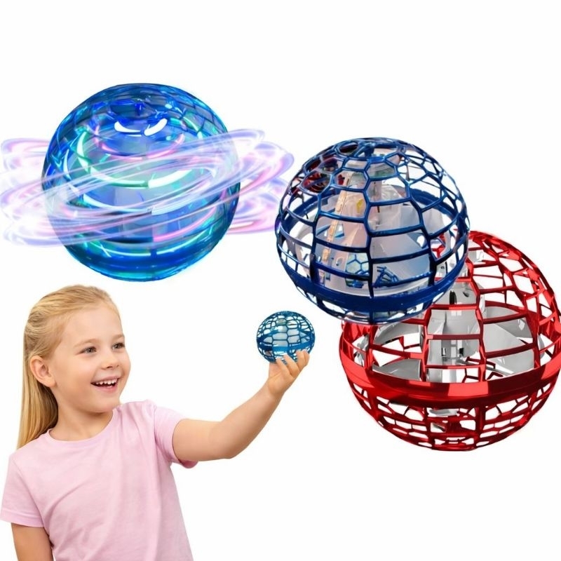 Bola Voadora Spinner Bola Boomerang Mini Drone Com Luz Voador Interativo Infantil
