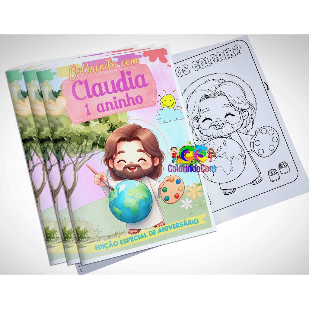 10 Kits Livro de colorir O Maior pintor do mundo ou Arca de Noé - Lembrancinhas de festa em Oferta na Shopee