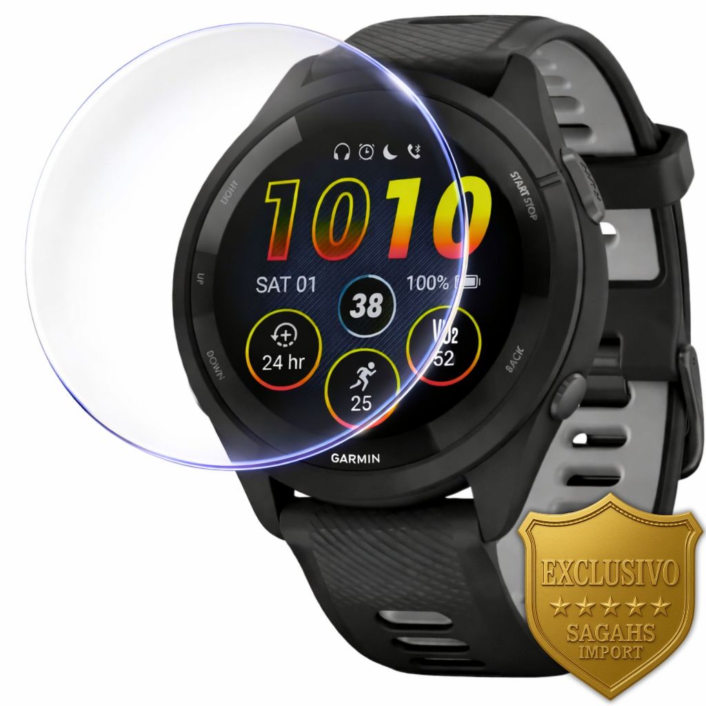 Película Para Garmin Forerunner 265 Smartwatch Redondo Hydrogel Case de Proteção para Relógio