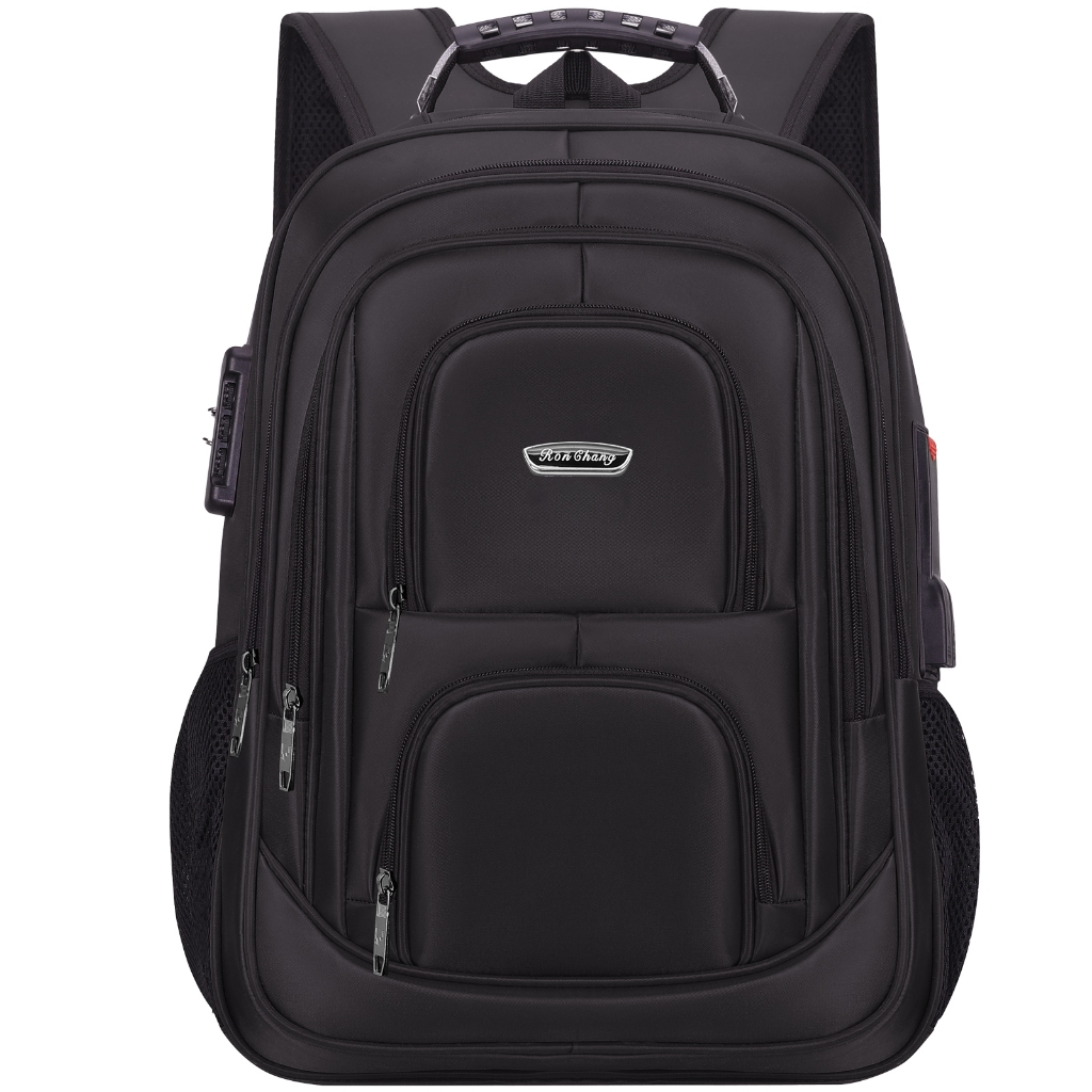 Imagem Mochila Masculina Grande Impermeável com USB Cadeado Antifurto Alça de Aço para Notebook Trabalho Viagem Escola