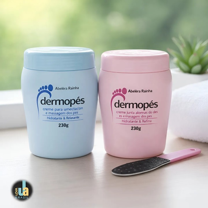 Kit Creme Dermopés Abelha Rainha (2 unidades de 230g cada) + Lixa especial para tratamento dos pés - Mais vendido