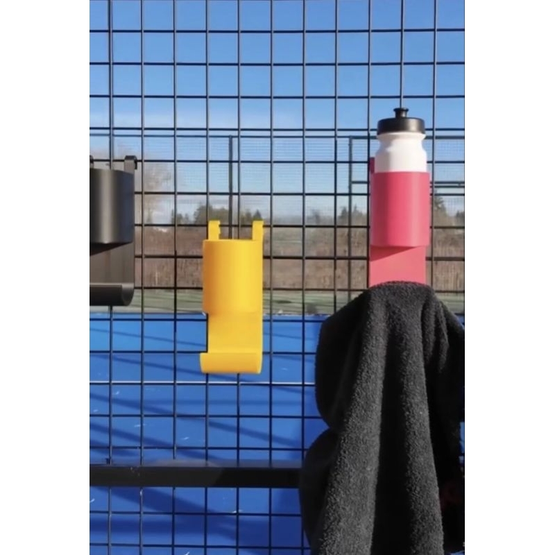 Suporte para toalhas e garrafas jogo de tênis,  frescobol e padel