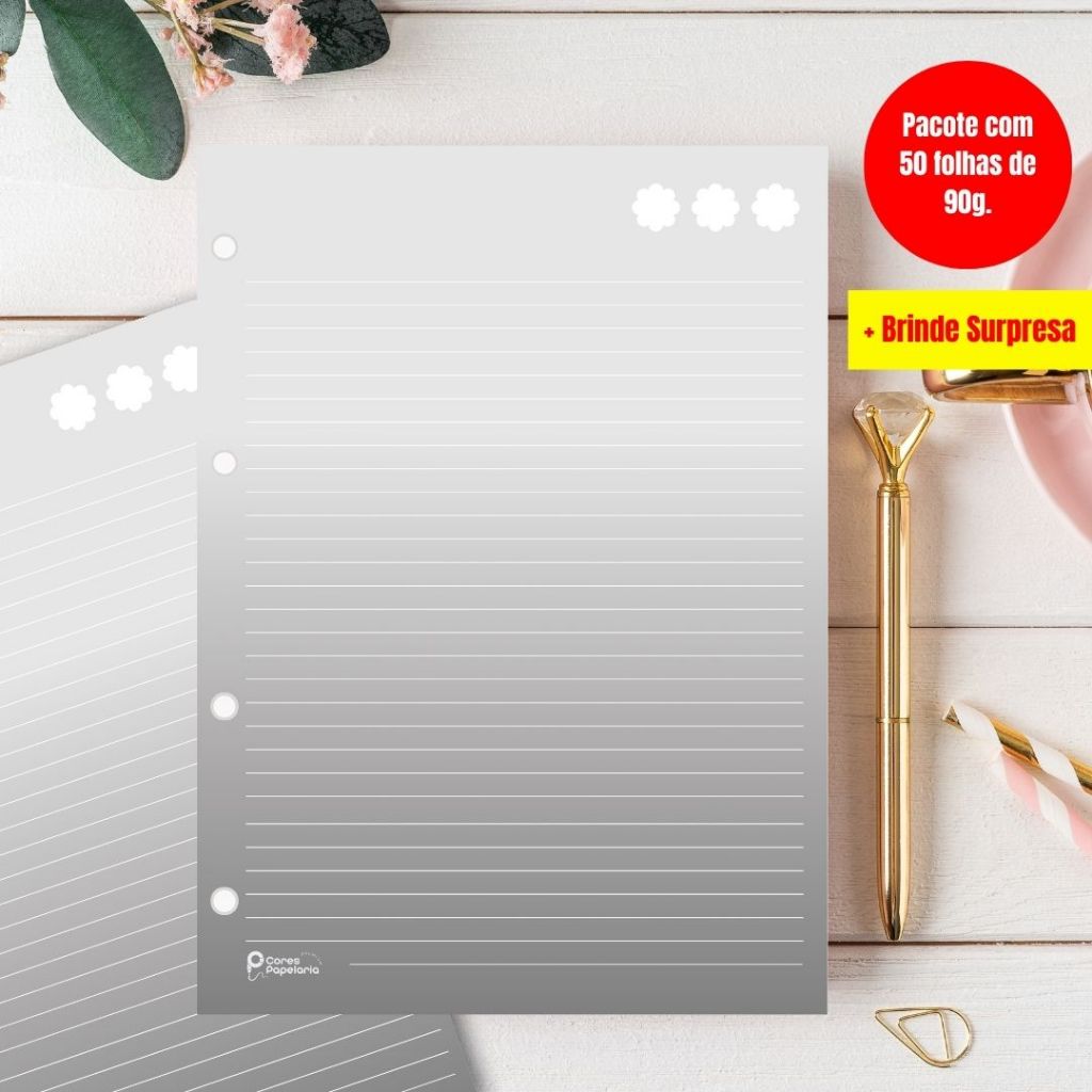 Refil de Fichário I Volta ás Aulas 2026 I Refil de Fichário Decorado I Folhas Grossas de 90g I Modelos Novos em Oferta na Shopee