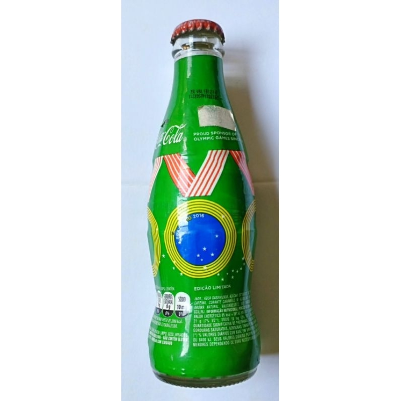 Coca Cola Garrafa de vidro comemorativa Rio 2016 - vazia