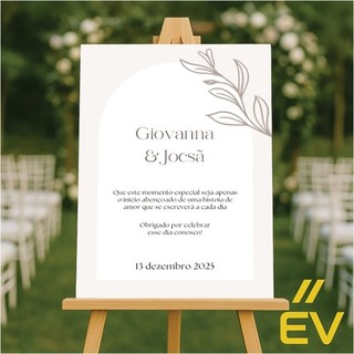 Quadro, placa para recepção de casamento ramos secos, e personalizado