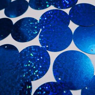 Paete Pastilha Azul Royal Holográfico 30mm em Oferta na Shopee