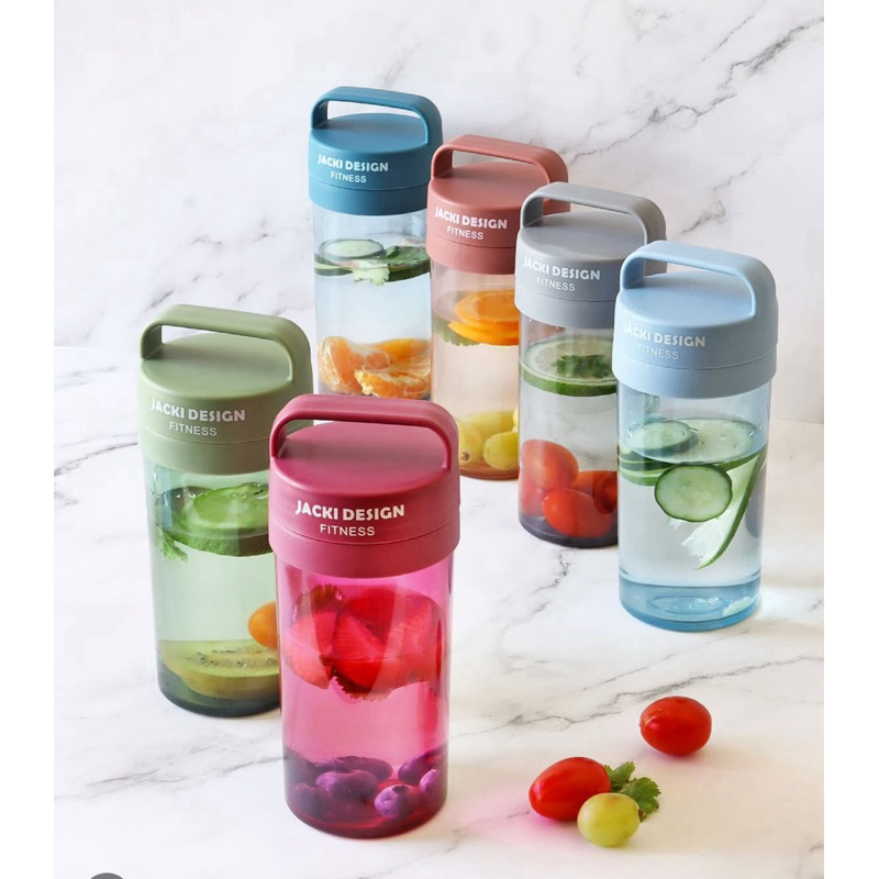 Copo Transparente 430ml Jacki Design Com Infusor De Frutas E Ervas Garrafa Com Alça Para Academia Trabalho Escola Filtro