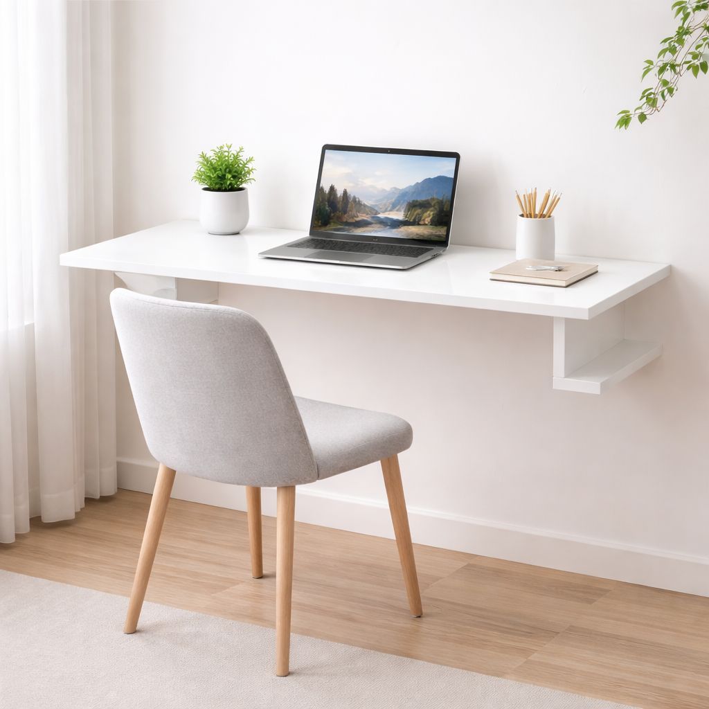 Mesa Escrivaninha Suspensa 80 cm Escritório Notebook Home Office Setup Gamer - Envio Imediato