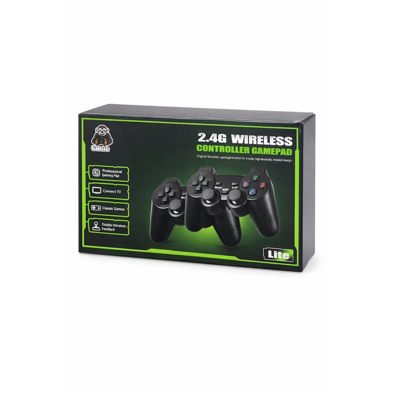 Video Game Stick 4k 10mil Jogos Retro 2 Controles Sem Fio Console Portatil Jogos Retro Antigo Preto