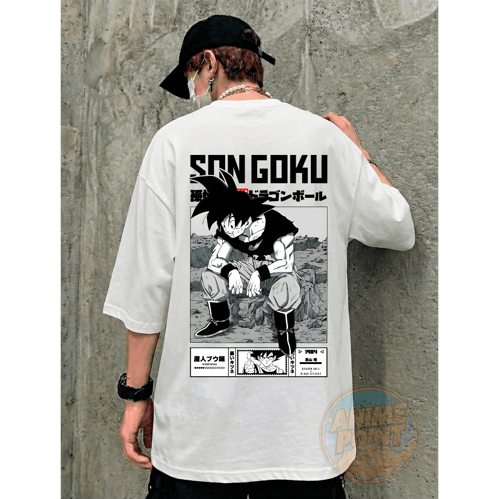 Camisa Camiseta Goku Dragon Ball Z Super GT 100% Algodão Oversized Estampada Confortável Y2K