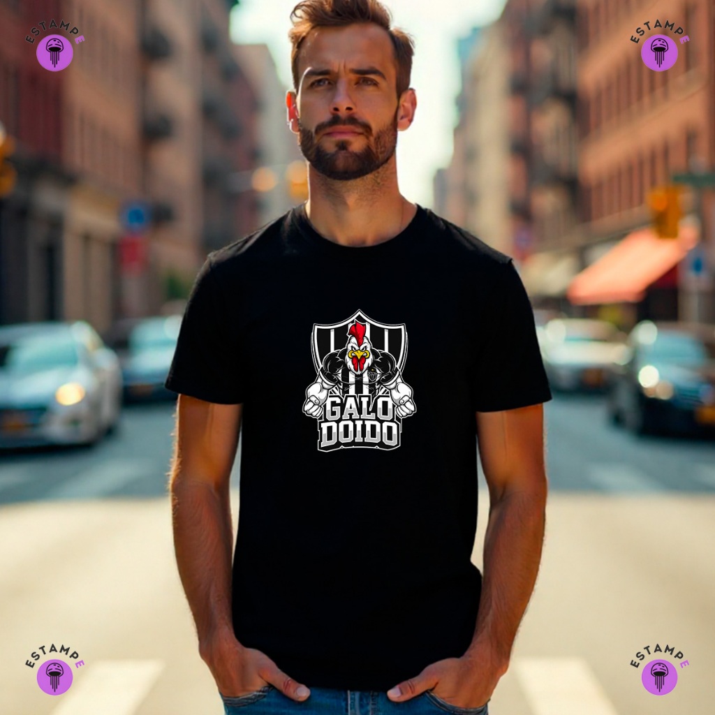 Camisa Camiseta Adulto Atletico Mineiro Galo Doido Blusa 100% Algodão Premium Unissex