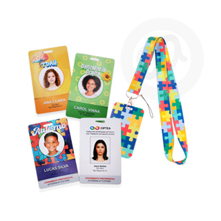 🧩 Cordão e Porta-Crachá Quebra-Cabeça | Cartão de Identificação – TEA, TDAH e Deficiência Oculta em Oferta na Shopee