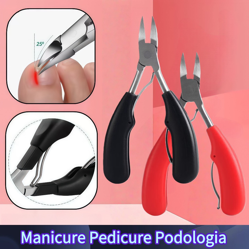 Alicate mola dupla De Cortar Unha Curvado Profissional Aço Inox Manicure Pedicure Podologia De Unha em Oferta na Shopee