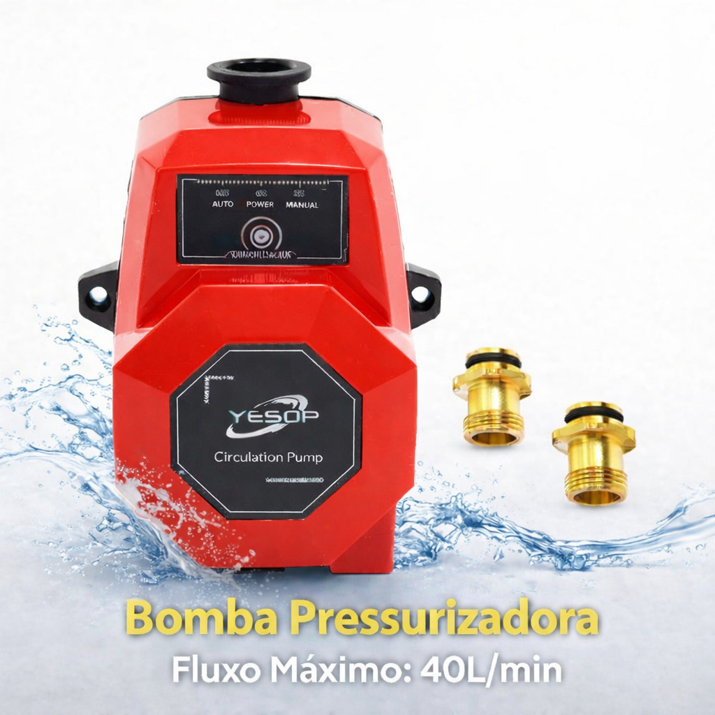 Bomba Pressurizadora Residencial Silenciosa 120W Bivolt 127/220V para Torneira Água Quente e Fria Vermelha Yesop em Oferta na Shopee
