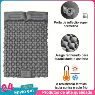 Colchão Inflável Automático De Casal Sleeping Pad Ar Externo Portátil De Acampamento Impermeável em Oferta na Shopee