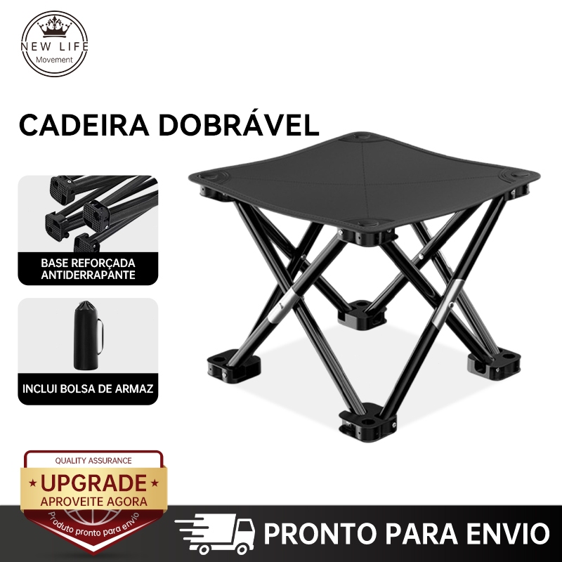 Cadeira Portátil Dobrável Transporte Para Camping e Camping Pesca em Oferta na Shopee