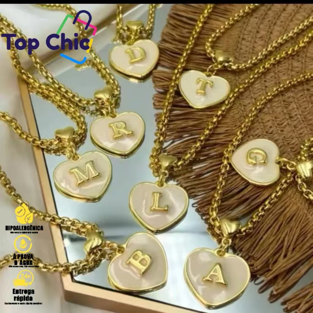 Colar Personalizado com Letras AZ: Elegância e Sofisticação em Ouro 18k