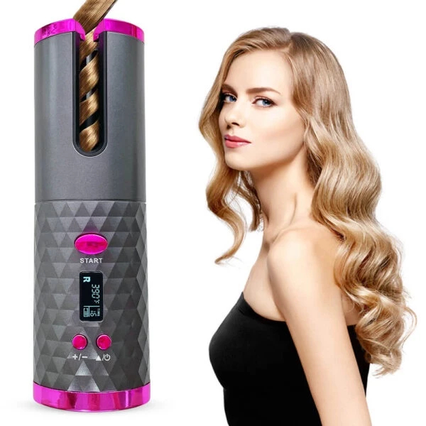 Modelador de Cachos Finalizador Cabelo Automático Sem fio portátil USB profissional GLDD
